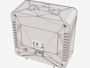 ACCEDE Mirror Surface Digital Clock 3D-Modell