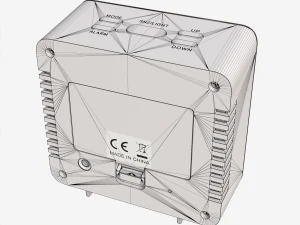 ACCEDE 거울 표면 디지털 시계 3D 모델