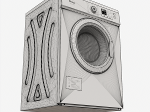 AYA Porthole dryer ASLD-7002W- 7kg Low-poly Modelo 3D