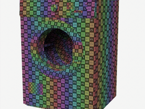 AYA Porthole dryer ASLD-7002W- 7kg Low-poly Modelo 3D