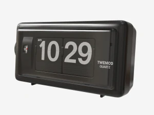 TWEMCO alarm FLIP CLOCK AL-30 black 3D Model