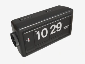 TWEMCO alarm FLIP CLOCK AL-30 black 3D Model