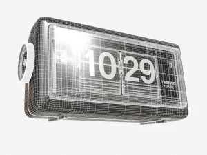 TWEMCO alarm FLIP CLOCK AL-30 black 3D Model