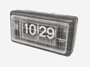 TWEMCO alarm FLIP CLOCK AL-30 black 3D Model