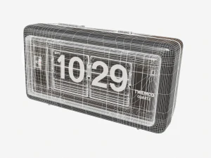 TWEMCO alarm FLIP CLOCK AL-30 black 3D Model