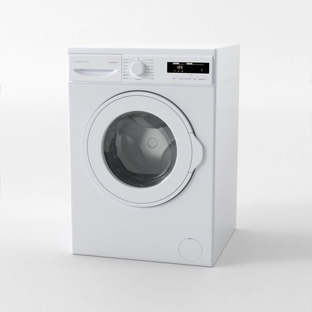 Washing machine SIGNATURE SLF9202 BVNE 9kg BUT Model 3D .c4d .max .obj .3ds .fbx .stl .blend 