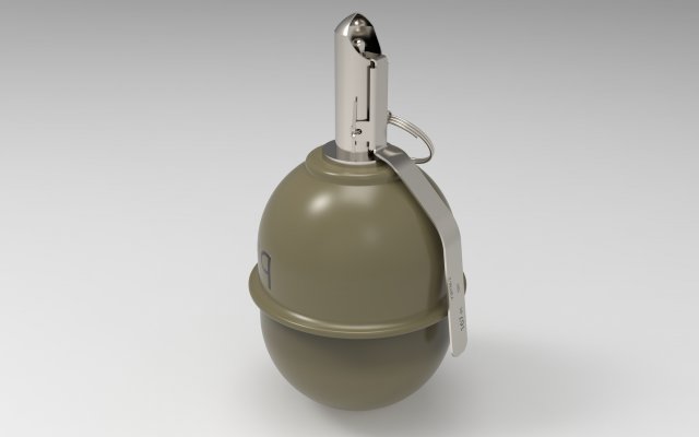 rgd-5 grau 57-g-717 index is a soviet offensive hand grenade Modelo 3D .c4d .max .obj .3ds .fbx .stl .blend 