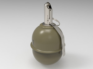 rgd-5 grau 57-g-717 index is a soviet offensive hand grenade 3D Model
