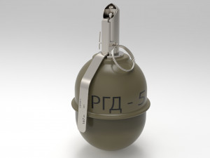 rgd-5 grau 57-g-717 index is a soviet offensive hand grenade Modelo 3D