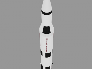 saturn v rocket Model 3D