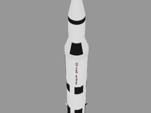 Saturne contre fus&eacute;e Modèle 3D