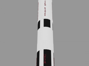 saturn v rocket 3D 模型