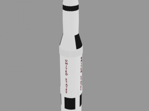 saturn v rocket 3D 模型