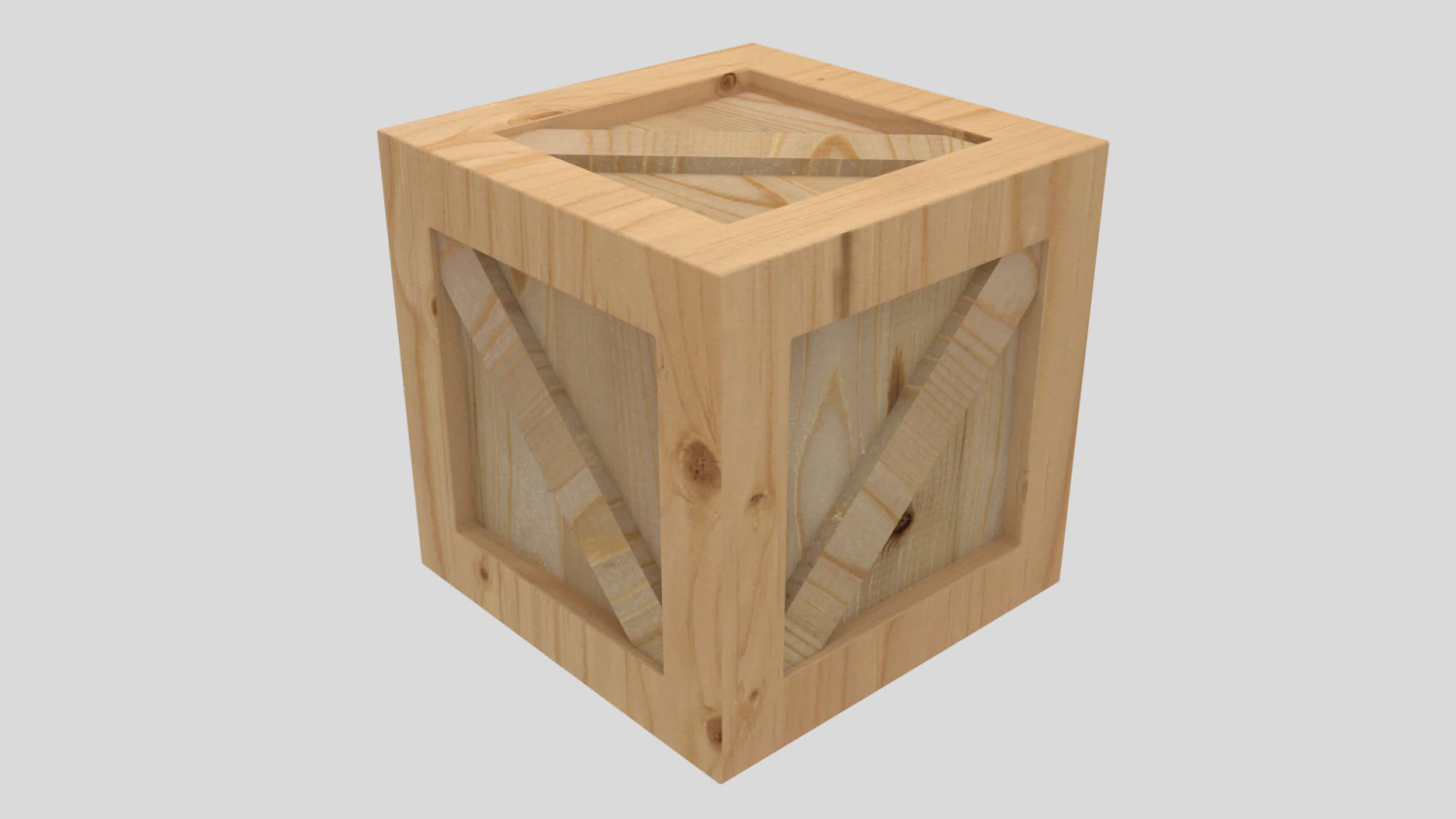 wood box 3D Model .c4d .max .obj .3ds .fbx .stl .blend 