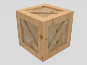 caja de madera Modelo 3D