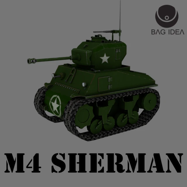 Sherman m4 Modelo 3D .c4d .max .obj .3ds .fbx .stl .blend 