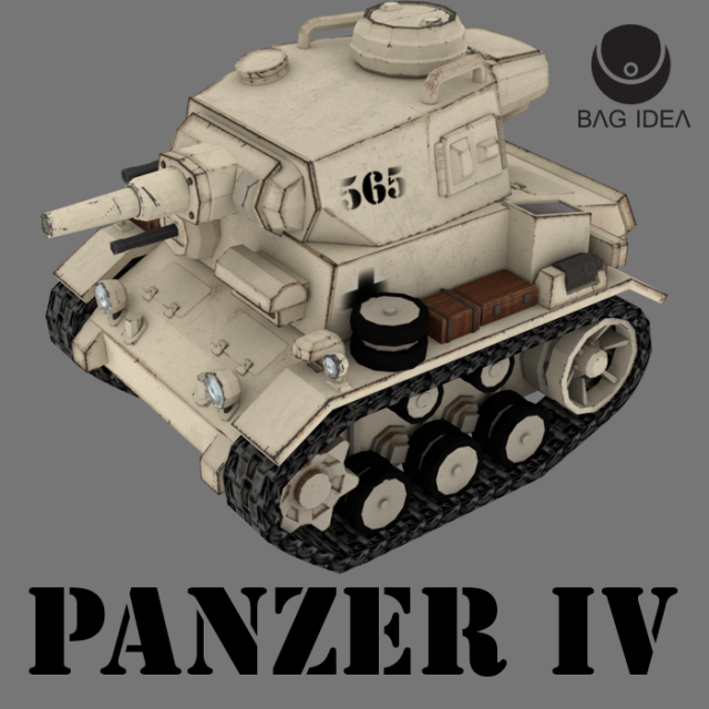 panzer iv 3D Model .c4d .max .obj .3ds .fbx .stl .blend