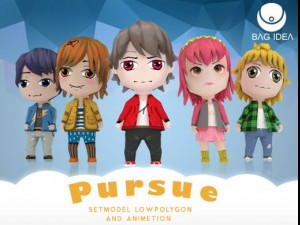 3d game characters low-polygon Model 3D