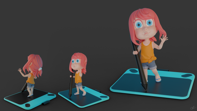 chibi 01 3D मॉडल .c4d .max .obj .3ds .fbx .stl .blend