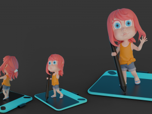 chibi 01 3D Model