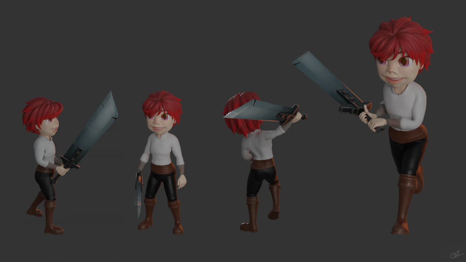 chibi 03 3D Model .c4d .max .obj .3ds .fbx .stl .blend 