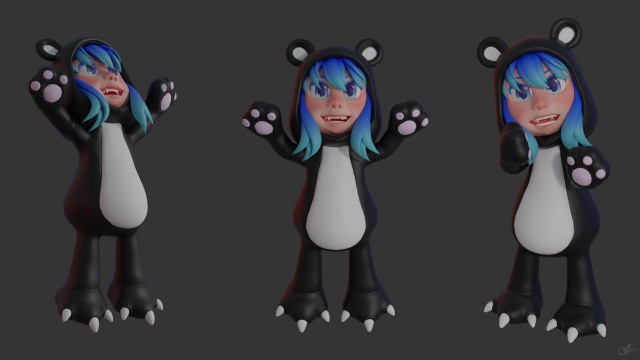 chibi 04 3Dモデル .c4d .max .obj .3ds .fbx .stl .blend 