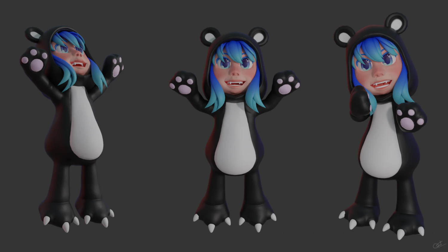 chibi 04 3D Model .c4d .max .obj .3ds .fbx .stl .blend 