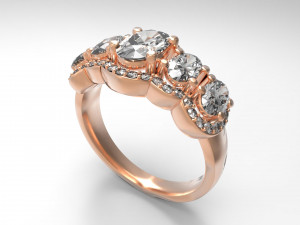 jewellery ring with diamond 3D Model