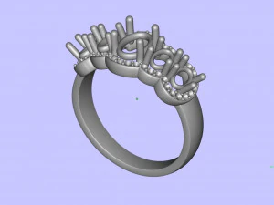 jewellery ring with diamond 3D Model
