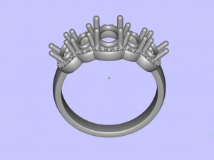 jewellery ring with diamond 3D Model