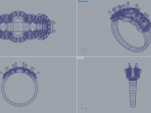 jewellery ring with diamond 3Dモデル