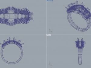 jewellery ring with diamond 3D Model