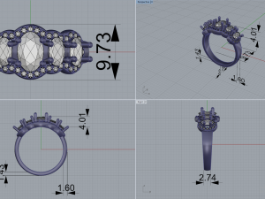 jewellery ring with diamond 3Dモデル