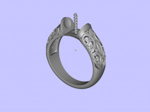 gold ring with pearl Modelo 3D