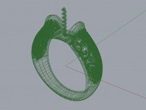 gold ring with pearl Modelo 3D