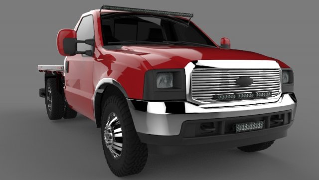 f-350 red edition Model 3D .c4d .max .obj .3ds .fbx .stl .blend 