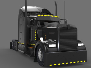 kenworth w900 black style 3D Model