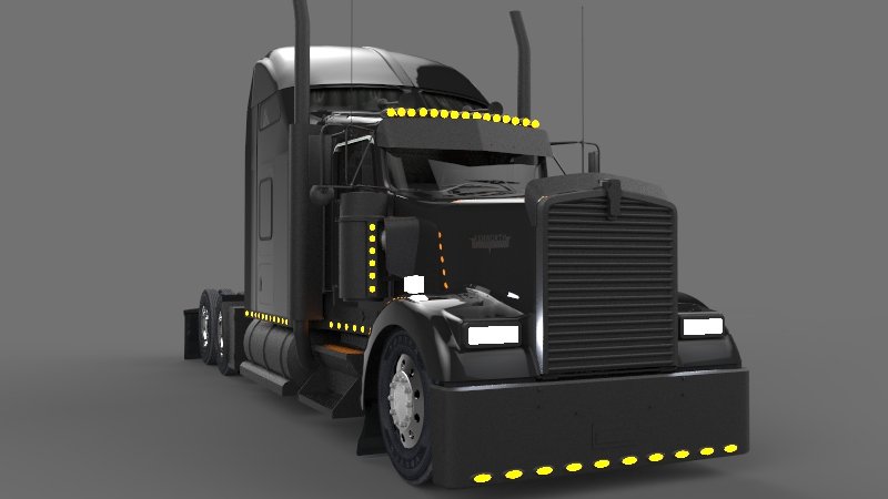 Kenworth W900 Black Style 3d Model In Wagon 3dexport • instrument panel with black trim. kenworth w900 black style 3d model in wagon 3dexport