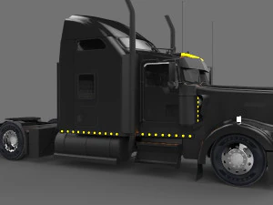 kenworth w900 black style 3D Model