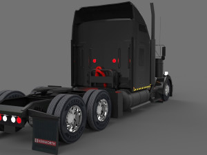 kenworth w900 black style 3D Model