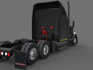 kenworth w900 black style 3D Model