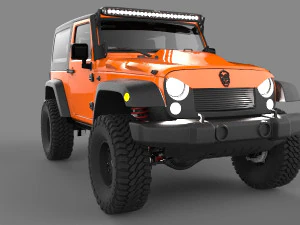 jeep rubicon viejo fantasma Modelo 3D