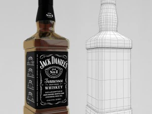 whiskey bar set 3D Model