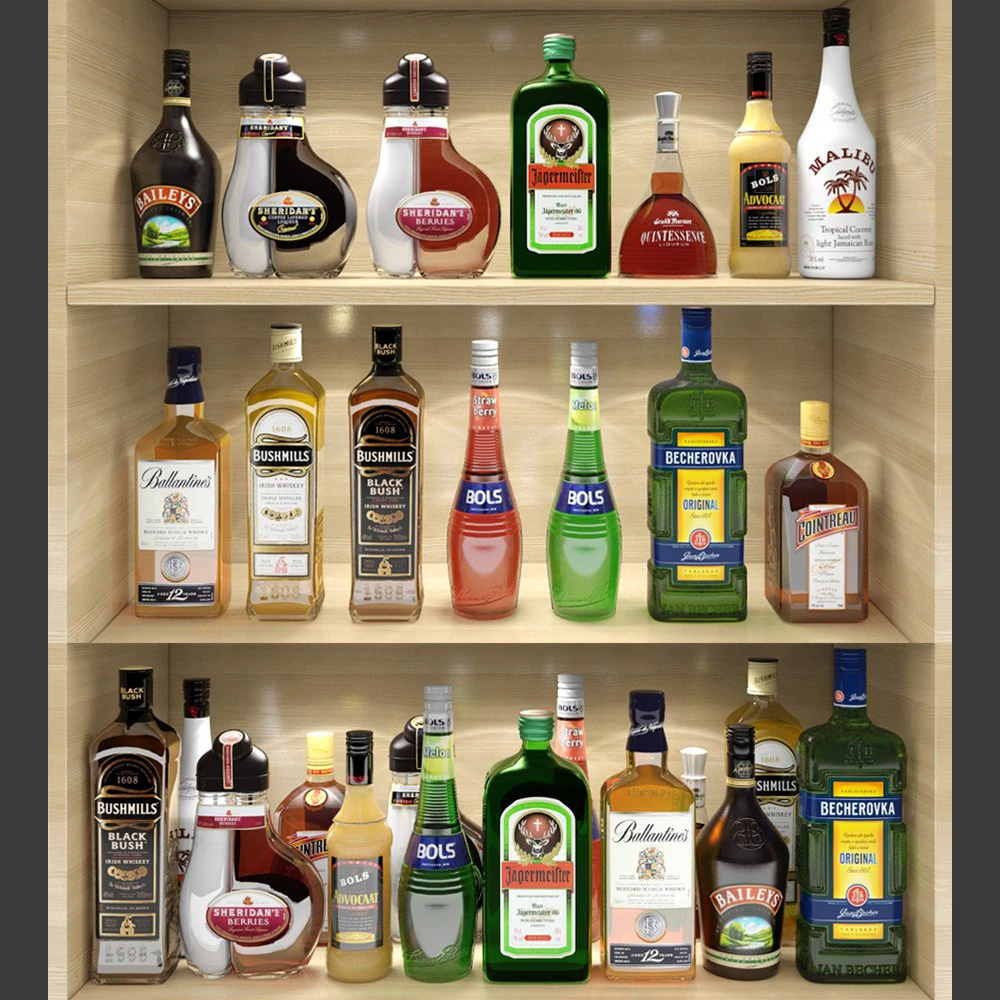 bar liquer set 3D Model .c4d .max .obj .3ds .fbx .stl .blend 