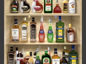 bar liquer set 3D Model