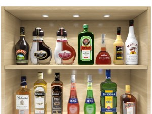 bar liquer set 3D Модель