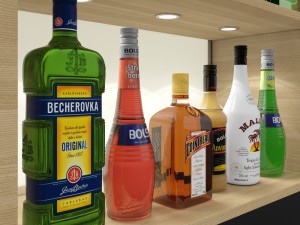 bar liquer set 3D Модель