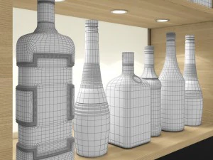 bar liquer set 3D Model