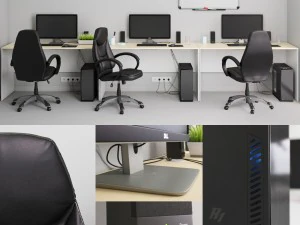 workplace office set 3D Model
