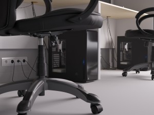 workplace office set Modelo 3D